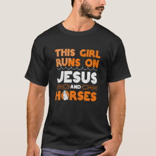 Camiseta Cavalo Ao Redor Esta Garota Funciona Com Jesus E C