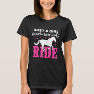 Camiseta Cavalo Apenas Uma Menina Que Adora Dirigir Horseba