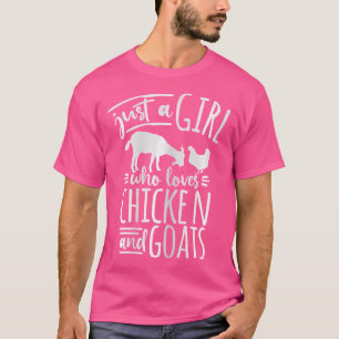 Camiseta Cavalo Apenas Uma Menina Que Ama Frango E Caprinos