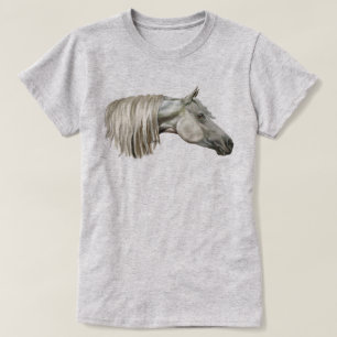 Camiseta Cavalo Árabe Cinza