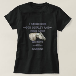 Camiseta Cavalo Árabe Cinza