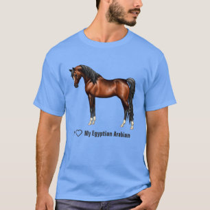Camiseta Cavalo Árabe Egípcio de Baía Escura