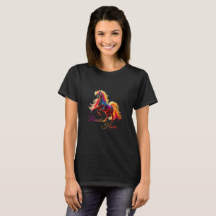 Camiseta Cavalo Arco-Íris