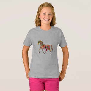 Camiseta Cavalo arco-íris em cores retrógradas -