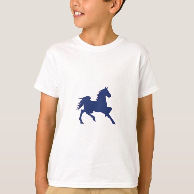 Camiseta Cavalo azul (Frente)