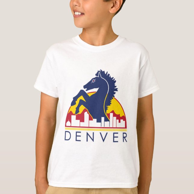 Camiseta Cavalo azul Denver (Frente)