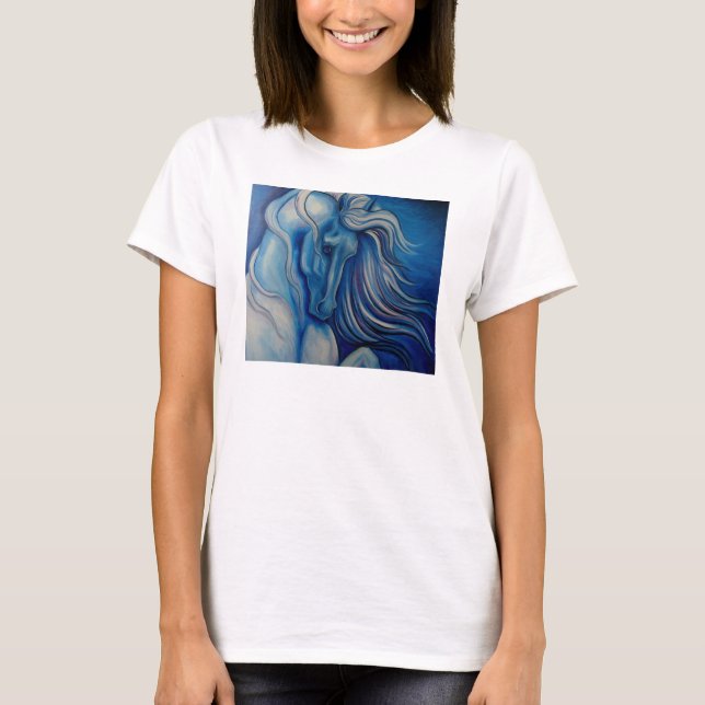 Camiseta Cavalo azul do drama (Frente)