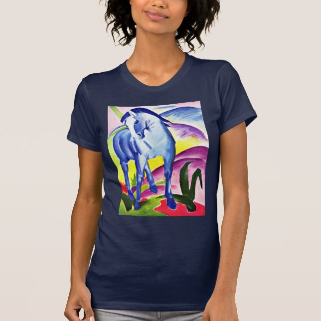 Camiseta Cavalo azul mim por Marc Franz (Frente)
