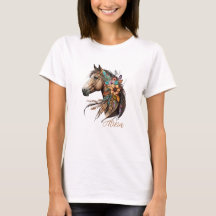 Camiseta Cavalo Baía Bonito com Nome