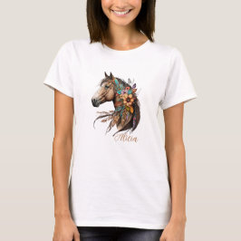 Camiseta Cavalo Baía Bonito com Nome