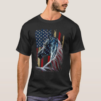 Camiseta Cavalo Bandeira Americana Derby Corrida Equestre R