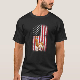 Camiseta Cavalo Bandeira Americana Meninos Meninas Homens M