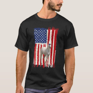 Camiseta Cavalo Bandeira Americana Patriótico Pet 4 de Julh