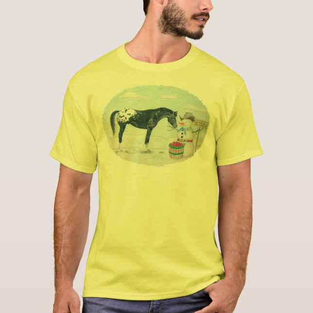 Camiseta Cavalo & boneco de neve do Appaloosa (Frente)