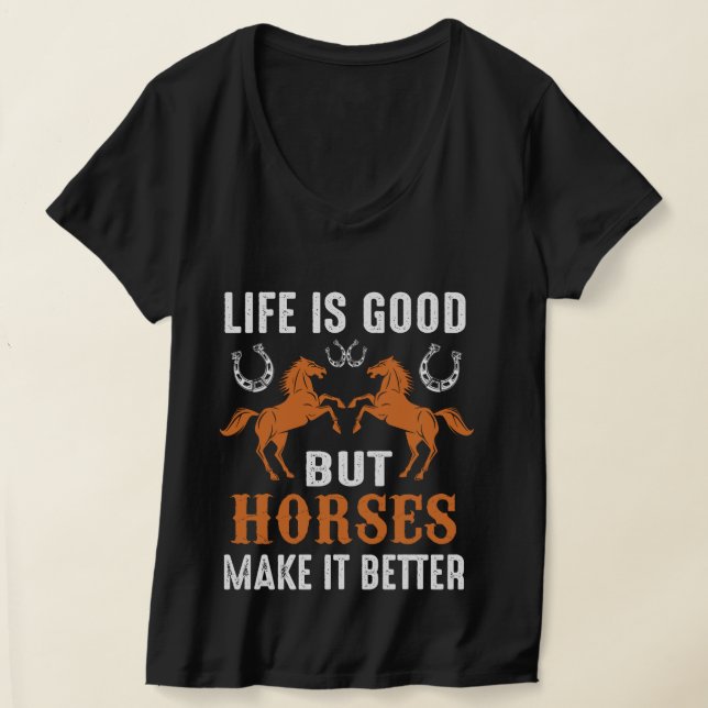 Camiseta Cavalo bonito, melhor arte de vida (Postura )