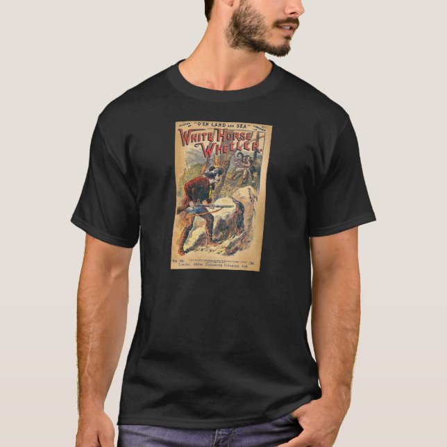 Camiseta Cavalo branco - novela de moeda de dez centavos (Frente)