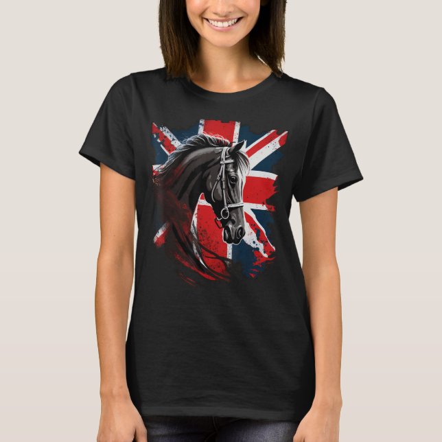 Camiseta Cavalo britânico sobre o Cavalo da Grã-Bretanha Ex (Frente)