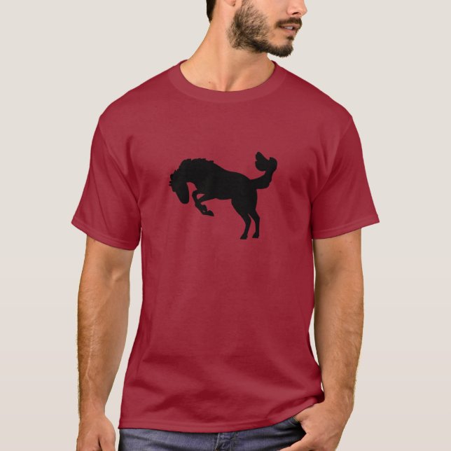 Camiseta Cavalo Bucking do bronco (Frente)