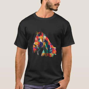 Camiseta Cavalo Cabeça Artística Equestre Cavaleiro Cavalei