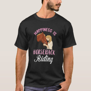 Camiseta Cavalo Cavalo Cavaleiro Andando Feliz