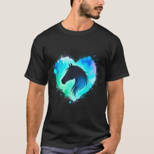 Camiseta Cavalo Cavalo Coração Cavalo Cavalo Andando Cavalo