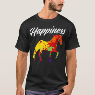 Camiseta Cavalo Cavalo Feliz Cavalo Costeiro Equestre