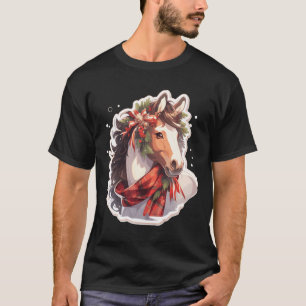 Camiseta Cavalo Cavalos Natal Montando Esportes engraçado