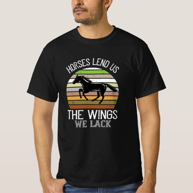 Camiseta Cavalo - Cavalos Nos Emprestam As Asas De Que Falt (Frente)