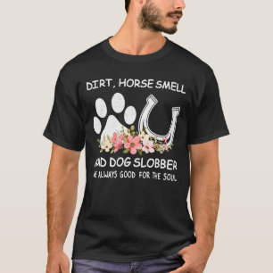 Camiseta Cavalo Cheiro e Cachorro Slobber Homens
