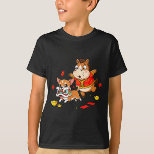 Camiseta Cavalo Chinês Chihuahua Engraçado Criança Homens M
