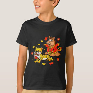 Camiseta Cavalo Chinês Guepardo Divertido Feliz Homens Mulh