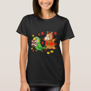 Camiseta Cavalo Chinês Papagaio Divertido Infantil Masculin
