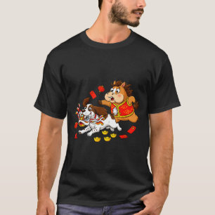 Camiseta Cavalo Chinês Springer Spaniel Inglês Divertido Fe