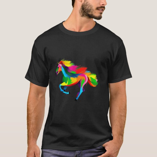 Camiseta Cavalo Colorido (Frente)