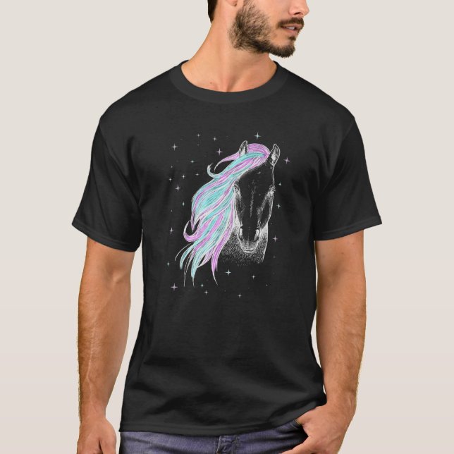 Camiseta Cavalo Colorido (Frente)
