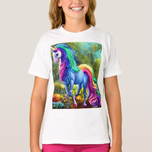 Camiseta Cavalo Colorido do Unicórnio