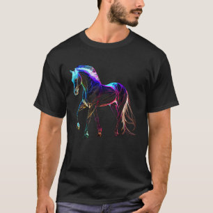 Camiseta Cavalo Colorido Equestre Cavalgada Ocidental