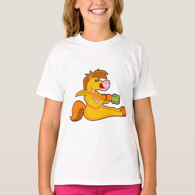 Camiseta Cavalo com Cenoura (Frente)