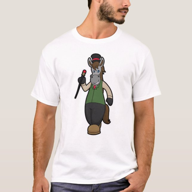 Camiseta Cavalo com Chapéu e Cana (Frente)