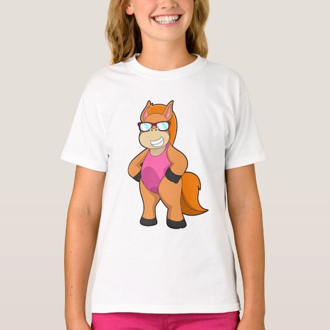 Camiseta Cavalo com óculos de sol (Frente)