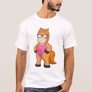 Camiseta Cavalo com óculos de sol