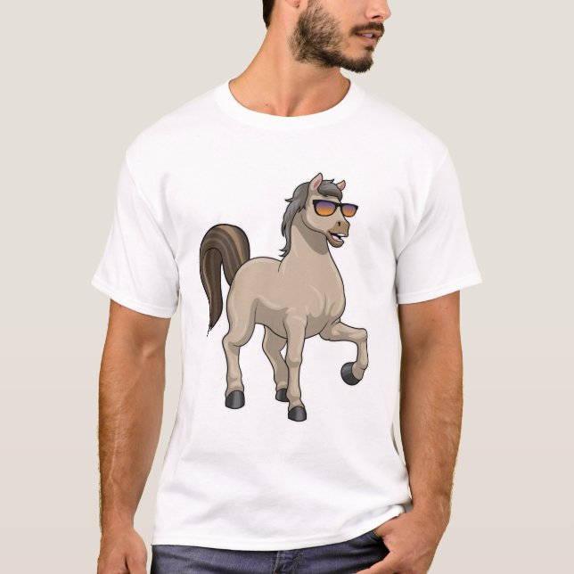 Camiseta Cavalo com óculos de sol (Frente)