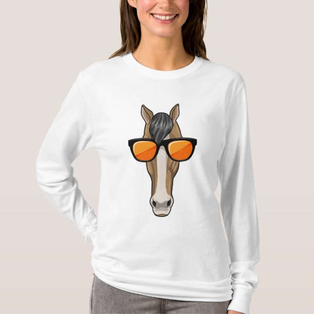 Camiseta Cavalo com óculos de sol (Frente)