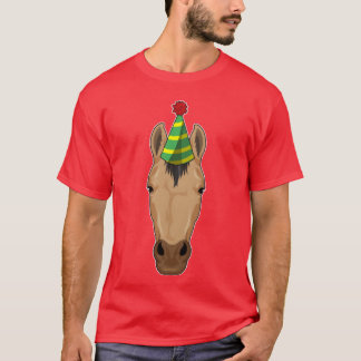 Camiseta Cavalo com Retro de Chapéu de Festa
