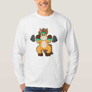 Camiseta Cavalo como Criador de Crimes com Barbell