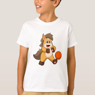 Camiseta Cavalo como jogador de futebol com bola de futebol