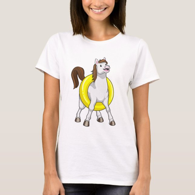 Camiseta Cavalo como nadador com Lifebouy (Frente)