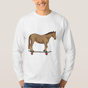 Camiseta Cavalo como Patinador em skate
