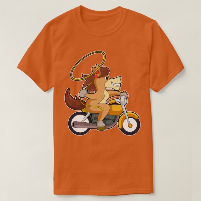 Camiseta Cavalo Como Vaqueiro Com Moto De Laço (Frente do Design)