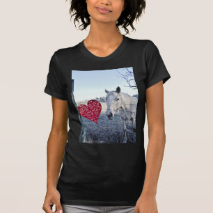 Camiseta CAVALO coração de Valentine